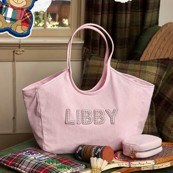 NWT Stoney Clover Lane Pink Scoop Tote Bag